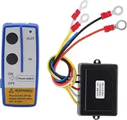 Handset Switch Controller, Easy Installation 12V 24V Portable 434MHZ Winch Wireless Remote Control Kit Heavy Duty With Indicator Light for Truck ATV SUV (Blue)