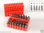 33pcs Security Torq Torx Hex Tamper Proof Bit Set w/ Magnetic Bit Holder