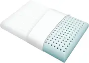 fond + found Premium Gel Memory Foam Pillow, Ventilated Cooling Bed Pillow with Machine Washable Cover Sleeping for Stomach Back or Side Sleepers (1 Pack Standard Size) White