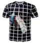 FINDSENSE Z1 日系 流行 男 時尚 3D 格子 個性圖案印花 短袖T恤 特色短T