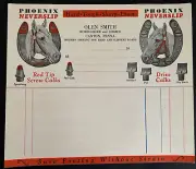 Phoenix Never slip Vintage Horse Shoe Jobber Calks Order Form Ad Original Mint