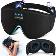 LC-dolida Sleep Mask with Bluetooth Headphones Bluetooth Sleep Mask Sleep Headphones,3D Eye Mask for Sleeping Mask Music Sleeping Headphones for Side Sleepers Meditation Gifts Gadgets for Men Women