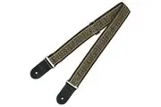 Guitar Strap - XTR 2 Inch Black Deluxe Poly Cotton Vintage Red Pattern