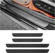 4PCS Car Door Sill Protector,Anti-Scratch Rubber Car Door Protector Edge Guards for Door Steps,Universal Waterproof Door Threshold Strips Exterior Accessories for Car Truck SUV (Black, Width 1.57")