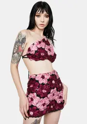 [Kiki Riki] Blooming Spotlight Floral Skirt Set