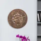 30cm Wall Clock Waterproof with Temperature Display Yard Garden Lawn Bedroom