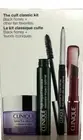 Clinique The Cult Classic Kit- NEW IN BOX Mascara, QuickLiner, Lipstick, Balm