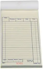 Carbonless Wait Book - 100mm - Packet(10) - Café Supplies, Restaurant, Takeaway - Kent Paper