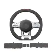 Hand-sewn Alcantara Car Steering Wheel Cover for Benz W177 C190 W205 C118 C257