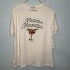 Wildfox Mistletoe Manhattan Ryan Crew Neck Oversized Tee Mauve Chalk Size XL NWT