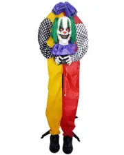 Standing Clown Holding His Head Animated Halloween Decoration 1.4m