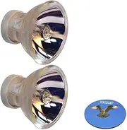 HQRP 2-Pack 64617 / JCR / M12V75W/HO 12V 75W MR11 Shape G5.3-4.8 Base Halogen Lamp Bulb for Dental Curing Light + HQRP Coaster