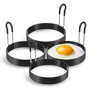 Egg Rings for Griddle 4 Pack Round Pancake Mold for Frying Eggs Stainless Steel