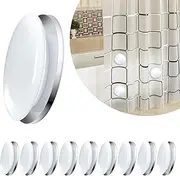 [AMTAM] Shower Curtain Magnets10 Pairs Round Magnetic Curtain Weights Curtains Weight Curtains Window Curtain Weight Tiebacks for Shower Window Curtain Tablecloths Waterproof White