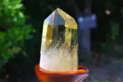 2.28LB Natural Citrine Quartz Crystal Obelisk Specimen Reiki Crystal Wand point