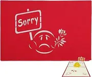 I’m So Sorry Gift Card 3D Pop Upward Card Creative Greeting Card Apology Card for Friends Family Girlfriend or Boyfriend