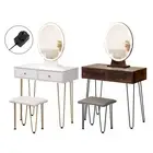 Levede LED Dressing Table Stool Set Mirror Lighted Vanity Makeup Desk Drawers