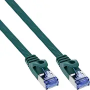 InLine 71855G Patch Cable Flat U/FTP Cat.6A Green 0.5 m