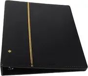 Angoily Empty Pu Banknote Binder Collection Album Stockbook Collecting Storage Book 4 Ring Binder for Stamps Documents Coins Banknotes