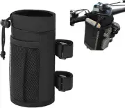 Bike Water Bottle Holder Bag,Collapsible Motorcycle Cup Holder with Mesh Pocket