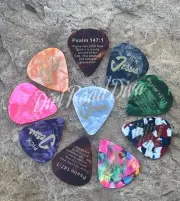 Pick JESUS Guitar Picks - Bible Verse PSALM 147:1 - Pack of 10 - Christian Gift