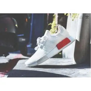 ADIDAS ORIGINALS NMD R1 BOOST 全白紅塊 男女鞋 B37619