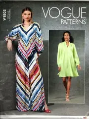 Vogue V1803 Misses XS to M Loose Fitting Bias Cut Dress UNCUT Sewing Pattern