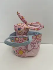 NWT Aurora Fancy Pals Springtime Asst Peek-A-Boo Bunny in Basket Tote Plush Toy