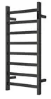 Matte Black Non-Heated Towel Rail rack Ladder Square 1200*450mm wide 10 bar