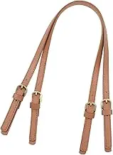 Leather Replacement Handles Shoulder Straps with Adjustable Buckle Purse Strap,0.6 inch Sew On Wide PU Leather Purses Straps,Purse Straps Replacement Crossbody(2Pcs,Brown)