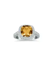 Gem Spark 14K 3.74 ct. tw. Diamond & Citrine Ring
