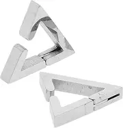 [COLLBATH] Innovative Triangle Earrings for Women Geometric Ear Cuff Stylish Fake Earrings Rhinestones Titanium Steel