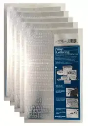 Chartpak 1/4-inch Silver Stick-on Vinyl Letters & Numbers (01009), 5 PACKS