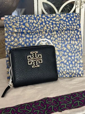 AUTHENTIC BLACK TORY BURCH BRITTEN BI-FOLD WALLET