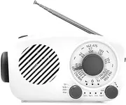 Hand Crank Radio Bluetooth Speaker, Portable Emergency Solar Wind up Radio AM/FM LED Flashlight Radio with Rechargeable Battery for Home Camping Travel Outdoor