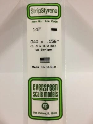 Evergreen Styrene - 1 x 4mm - #147