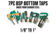 BSP Taps parallel *1/8-1/4-3/8-1/2-5/8-3/4-1" one each size 7pcs all Bottom/Plug