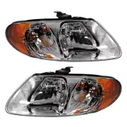 PAIR OF HEADLIGHTS FITS CHRYSLER VOYAGER LX MINI VAN 2003 BY 4857701AC 4857700AC