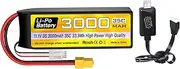 Fytoo 3S Lipo Battery 11.1V 3000mAh 35C with XT60 Plug and USB Charging Cable Suitable for RC Car, Truck, Remote Control Boat, RC Brushless Quadcopter, FPV Drone Battery