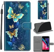 TOMYOU Mobile Phone Case for iPhone 7 / iPhone 8 Case, iPhone 7 / iPhone 8 Premium Faux Leather Mobile Phone Case with Stand Function [Card Slots] [Magnetic Closure]