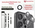 For iPhone 16 15 14 13 Pro Max Camera Protector Lens Cover Metal Glass Ring