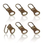 LUTER 6pcs Replacement Zipper Pull, Detachable Zipper Pull Tabs Metal Zipper ...