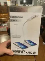 bytech 3 light options desk lamp wireless charger new