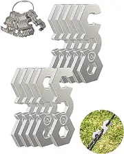 NACETURE Aluminum Alloy Rope Tensioner Camping Tent Guyline Cord Adjuster Camping of Gear for Camping, Hiking, Backpacking Ultralight Tent Stakes Guy Lines Tensioner Tent Cord (Silver 10 Pack)
