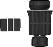 Compatible with Tesla Model Y 2019-2024 Floor Mats Cargo Liner WP Anti-Slip Trunk Mat TPE Pads Model Y 2019-2024 Accessories(6PCS Trunk Set,Right Hand Drive)