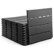 Interlocking Deck Tiles, 9 Pack Plastic Tiles Outdoor 12"*12", Black