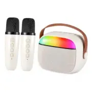 Mini Karaoke Machine for Kids and Adults, Portable Bluetooth Speaker with Cream