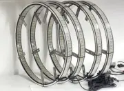 10 row wheel light Kit, Pure White Led 15” Diameter Plug and play Kit
