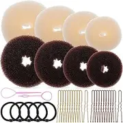 EPIGEIST 1set Hair Bun Maker Donut Shaped Hair Ties Versatile Hairstyle Tools for Women Girls for Work Events Everyday Use
