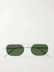 [Oliver Peoples] Oliver Peoples - + Khaite 1989c Aviator-style Silver-tone Sunglasses - One size One size Silver